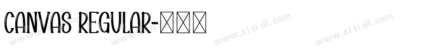 Canvas Regular字体转换